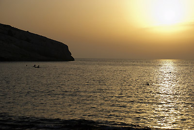 Вечернее море на острове Крит