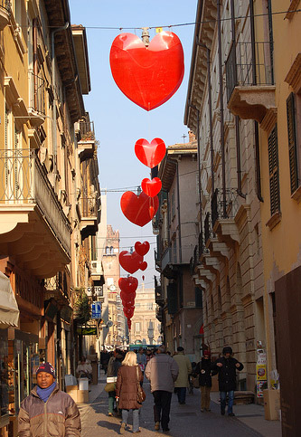 Сердца на улицах Вероны